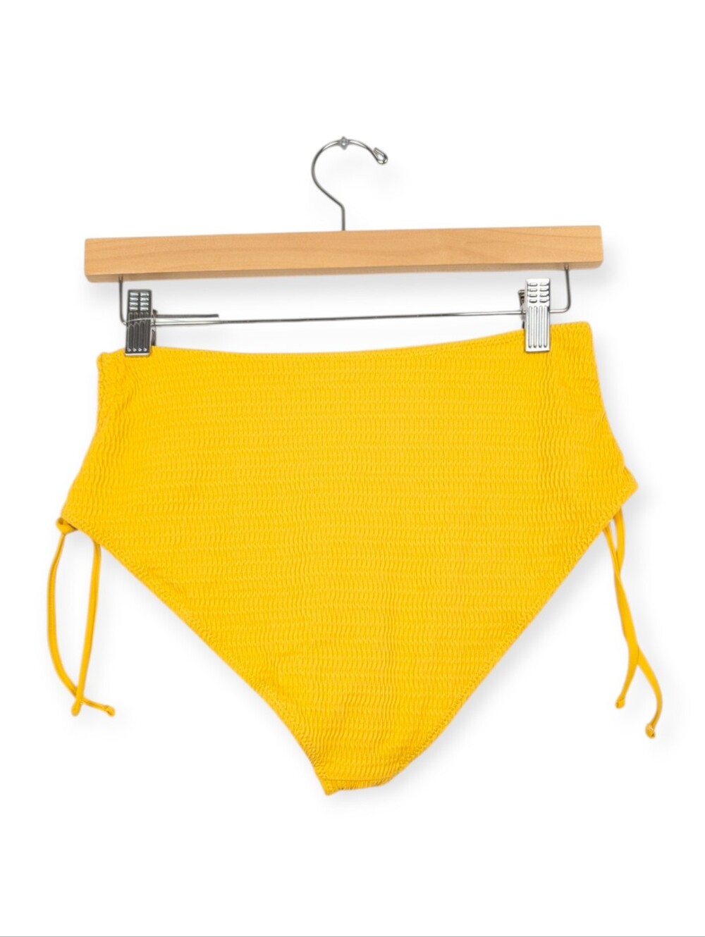 WET Swimwear Sutton Swim Bottom M Saffron Yellow High Rise Bikini Bottom NWT - Picture 2 of 6